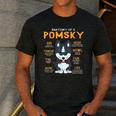 Pomsky Anatomy Dog Mom Dad Men's Casual T-Shirt Dark Grey