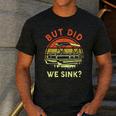 Pontoon Boat Captain But Did We Sink Dad Papa Men Men's Casual T-Shirt Dark Grey