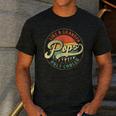 Pops Like a Grandpa Only Cooler Vintage Retro Pops Dad Men's Casual T-Shirt Dark Grey