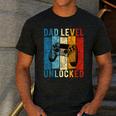 Pregnancy Announcement Dad Level Unlocked New Daddy Father Men's Casual T-Shirt Dark Grey