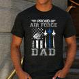 Proud Air Force Dad US Air Force Graduation Dad Men's Casual T-Shirt Dark Grey