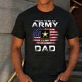 Proud To Be An Army Dad With American Flag Veteran Men's Casual T-Shirt Dark Grey