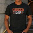 Proud Cheer Dad My Favorite Cheerleader Calls Me Dad Orange Men's Casual T-Shirt Dark Grey