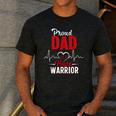 Proud Dad Of a Heart Warrior CHD Awareness Gift Men's Casual T-Shirt Dark Grey