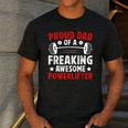 Proud Dad Of A Powerlifter Father Powerlifting Dad Men's Casual T-Shirt Dark Grey