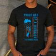 Proud Dad Of A T1D Warrior Type 1 Diabetes Awareness Men's Casual T-Shirt Dark Grey