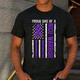 Proud NICU Dad Of NICU Warrior Micro Preemie Baby Father Men's Casual T-Shirt Dark Grey