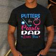 Putters Or Pearls Dad Loves You Gender Reveal Family Men's Casual T-Shirt Dark Grey