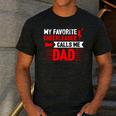 Red Cheer Dad Family Father Cheerleader Squad Men's Casual T-Shirt Dark Grey