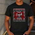 Red Sport Loud Proud Cheer Coach Dad Father's Day Men's Casual T-Shirt Dark Grey