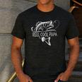 Reel Cool Papa Fishing Dad Father's Day Fisherman Fish Men's Casual T-Shirt Dark Grey