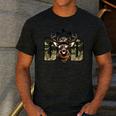 Retro Camo Dad Hunting Camouflage Deer Matching Men's Casual T-Shirt Dark Grey