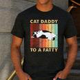 Retro Fat Chonk Dad Tee Cat Daddy To A Fatty Men's Casual T-Shirt Dark Grey Retro Fat Chonk Dad Tee Cat Daddy To A Fatty Men's Casual T-Shirt Dark Grey