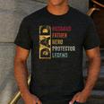 Retro Husband Father Hero Protector Legend Father Day Dad Men's Casual T-Shirt Dark Grey Retro Husband Father Hero Protector Legend Father Day Dad Men's Casual T-Shirt Dark Grey