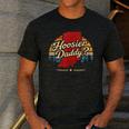 Retro Vintage US States Hoosier Daddy State Outline Desig Men's Casual T-Shirt Dark Grey Retro Vintage US States Hoosier Daddy State Outline Desig Men's Casual T-Shirt Dark Grey