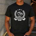 Rhodesian Ridgeback Dad With Banner And Ear Wreath Men's Casual T-Shirt Dark Grey