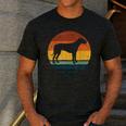 Rhodesian Ridgeback Vintage Retro Dog Mom Dad Men's Casual T-Shirt Dark Grey