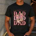 Rodeo Dad Pink Boots Coquette Cow-Girl Birthday Party Men's Casual T-Shirt Dark Grey