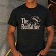 Rodfather Bass Fish Dad Joke Fishing Daughter Son Men's Casual T-Shirt Dark Grey