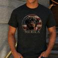 Rottie Dog Mom Dad 'Merica Rottweiler Men's Casual T-Shirt Dark Grey
