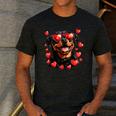 Rottweiler Heart Glasses Cute Rottie Dog Lover Mom Dad Kids Men's Casual T-Shirt Dark Grey