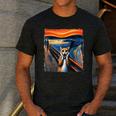 The Scream Cat Parody For Kitty Cat Lover Cat Mom Cat Dad Men's Casual T-Shirt Dark Grey