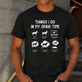 Shepsky Things Do Spare Time Dog Mom Dad Men's Casual T-Shirt Dark Grey