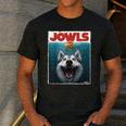 Siberian Husky Jowls Sled Dog Mom Top Alaskan Dog Dad Men's Casual T-Shirt Dark Grey