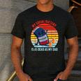 My Social Battery Is As Dead As My Dad Men's Casual T-Shirt Dark Grey