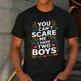 Son Dad Jokes You Can't Scare Me I Have Two Boys Men Men's Casual T-Shirt Dark Grey