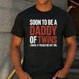 Soon To Be Dad Twins Fatherhood Pregnancy Announcement New D Men's Casual T-Shirt Dark Grey