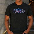 Space Dad Family Matching Mom Space Birthday Theme Party Men's Casual T-Shirt Dark Grey