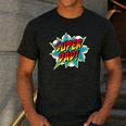 Super Dad Comic Book Superhero Father's Day Men's Casual T-Shirt Dark Grey