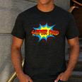 Super Dad Family Matching Superhero Comics Set Fathers Day Men's Casual T-Shirt Dark Grey