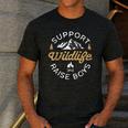 Support Wildlife Raise Boys Parent Mom & Dad Men's Casual T-Shirt Dark Grey