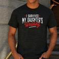 I Survived My Daughter's Wedding Father Of The Bride Dad Men's Casual T-Shirt Dark Grey