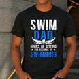 Swim Dad Swimming Dad Of A Swimmer Dad Swim Father Men's Casual T-Shirt Dark Grey
