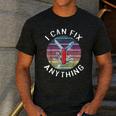 Swiss Army Knife DIY Dad Fathers Day Fix Anything Handyman Men's Casual T-Shirt Dark Grey