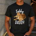 Tabby Daddy Cat Lover Saying Graphic Men's Casual T-Shirt Dark Grey