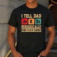 I Tell Dad Jokes Periodically Retro Papa Fathers Day Men Men's Casual T-Shirt Dark Grey