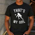 That's My Girl Volleyball Dad Of A Volleyball Player Father Men's Casual T-Shirt Dark Grey