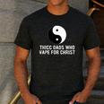 Thicc Dads Who Vape For Christ Father Day Men's Casual T-Shirt Dark Grey