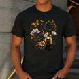 Tortie Cat Owner Flowers Tortie Cat Mom Tortie Cat Dad Men's Casual T-Shirt Dark Grey
