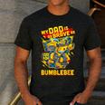 Transformers Father's Day Bumblebee My Dad Is Brave Men's Casual T-Shirt Dark Grey