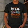 Trucker Father's Day To The World My Dad Is Just A Trucker Men's Casual T-Shirt Dark Grey