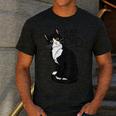 Tuxedo Cat Dad Cat Dad Tuxedo Cat Dad Men's Casual T-Shirt Dark Grey Tuxedo Cat Dad Cat Dad Tuxedo Cat Dad Men's Casual T-Shirt Dark Grey