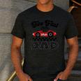 Two Fast Dad Of The Birthday Boy Racing Car Family Men's Casual T-Shirt Dark Grey