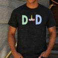 Unicorn Dad First Birthday Girl Family Matching Mama Party Men's Casual T-Shirt Dark Grey