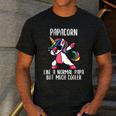Unicorn Dad Girl Birthday Party Clothing Papacorn Men's Casual T-Shirt Dark Grey