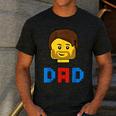 Unique Family Dad Master Builder Building Bricks Blocks Men's Casual T-Shirt Dark Grey